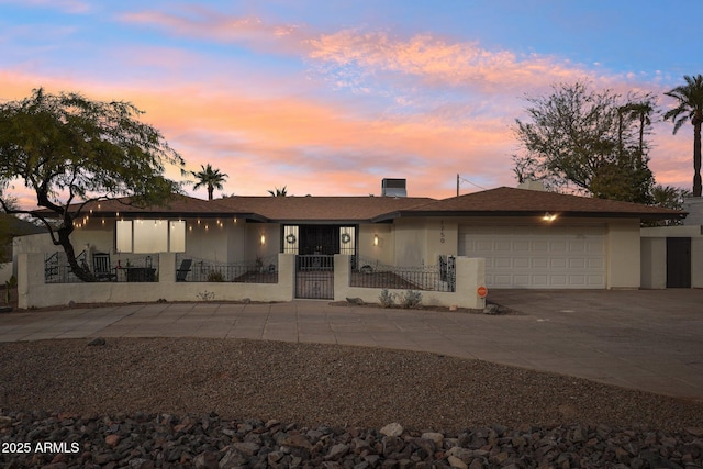 view of front of house featuring a garage