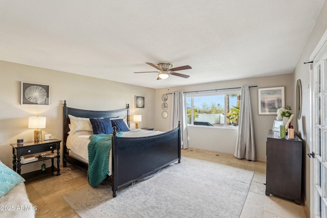 bedroom with ceiling fan