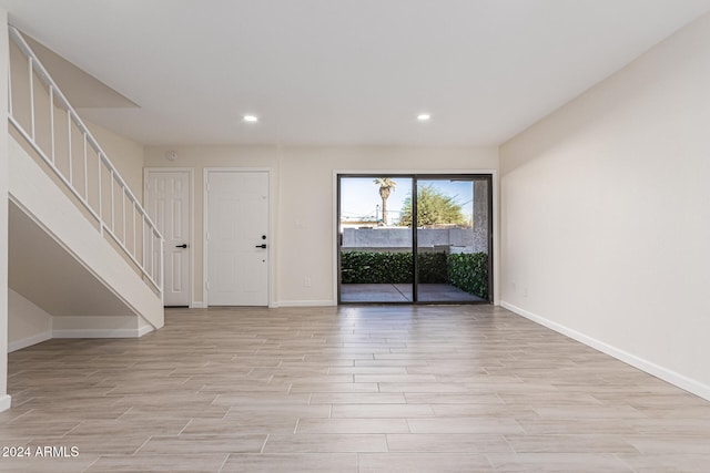 entryway with light wood-type flooring