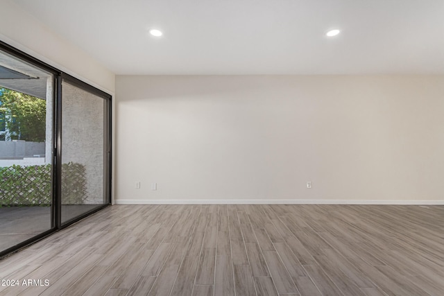 empty room featuring light hardwood / wood-style flooring