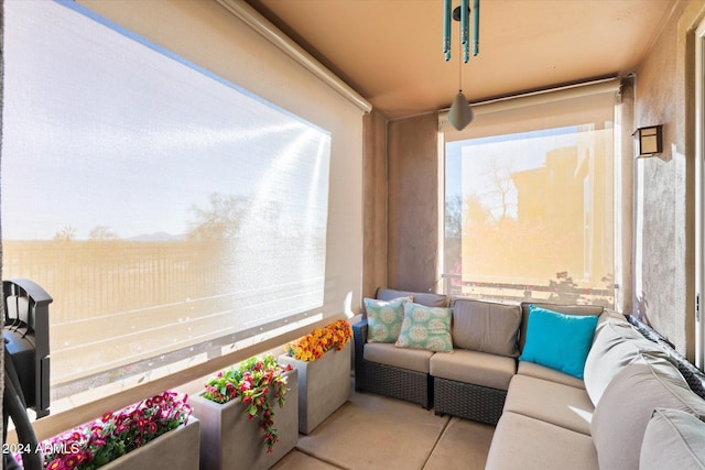 sunroom / solarium featuring a wealth of natural light