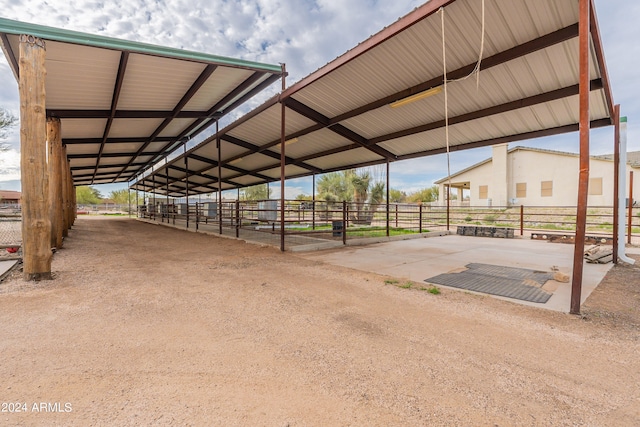 view of horse barn