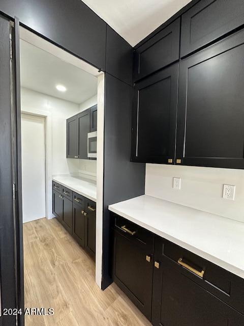 kitchen featuring light hardwood / wood-style floors