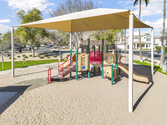 view of community jungle gym