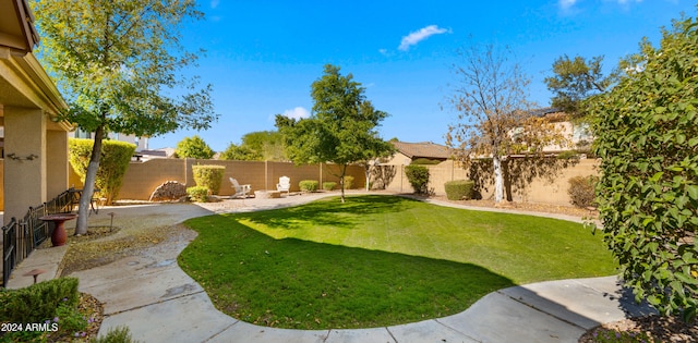 view of yard with a patio