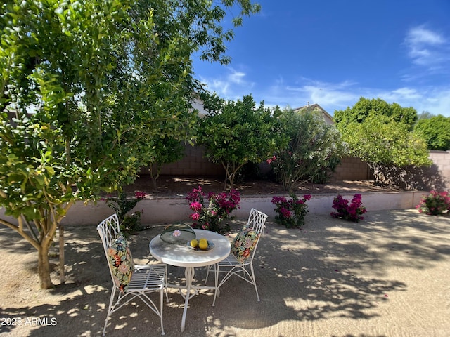 view of patio / terrace with a fenced backyard