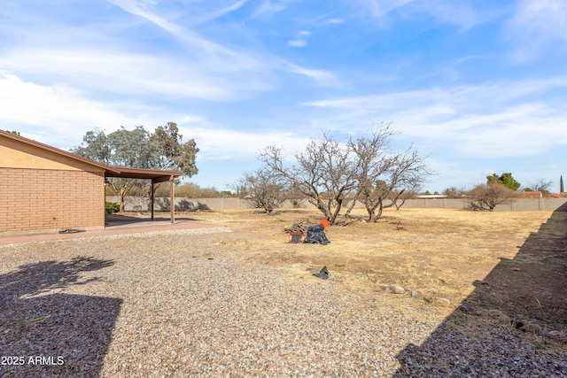 view of yard featuring a patio