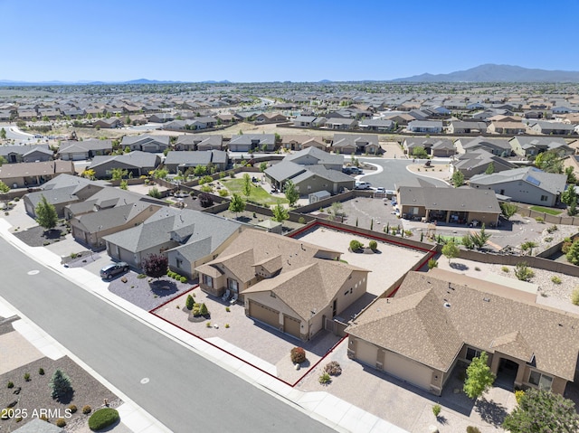 5552 N Kerwood Loop, Prescott Valley, AZ 86314 - aerial perspective of suburban area with property parcel outlined and mountains