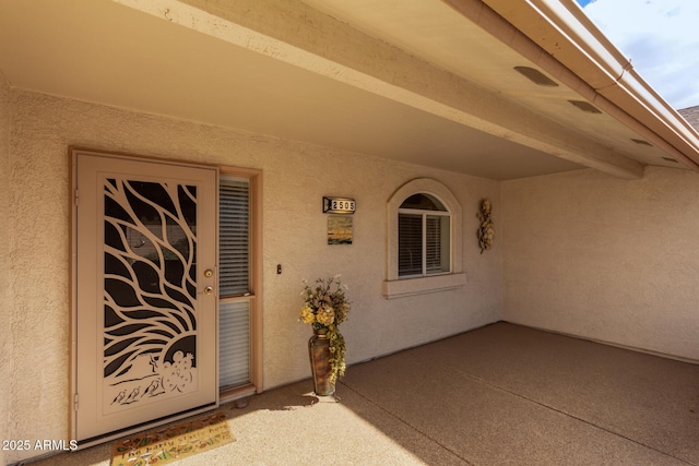 view of doorway to property