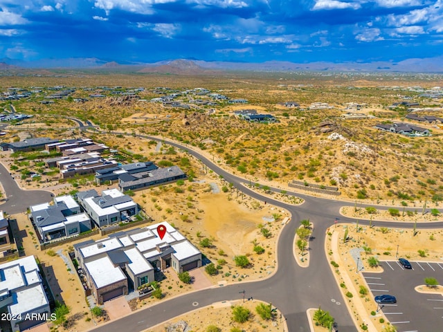 aerial view featuring a mountain view