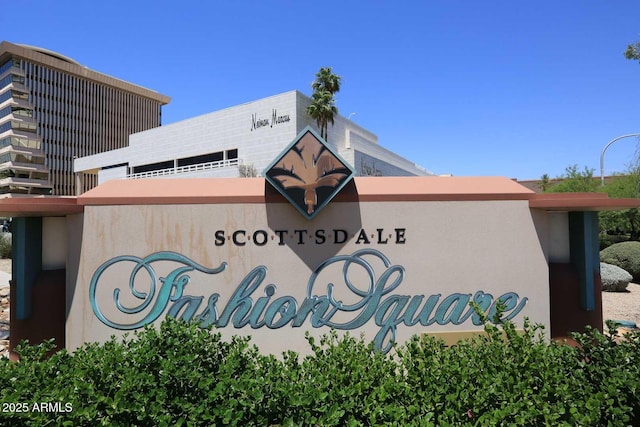 view of community sign