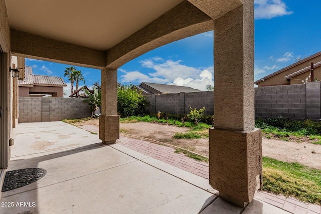 view of patio / terrace with a fenced backyard