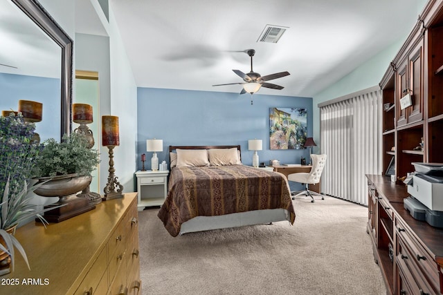 4725 E Brown Rd Unit 79, Mesa, AZ 85205 - bedroom featuring carpet floors, a desk, and a ceiling fan