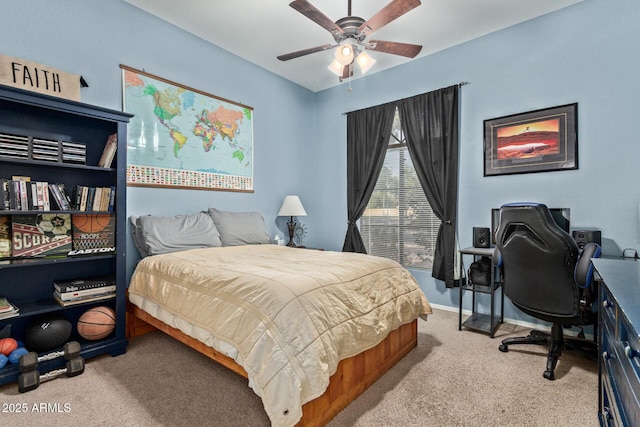 4725 E Brown Rd Unit 79, Mesa, AZ 85205 - carpeted bedroom featuring a desk and a ceiling fan