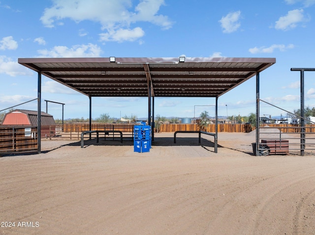 view of property's community featuring an outbuilding