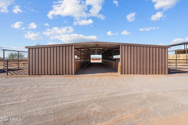 view of horse barn