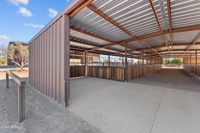 view of horse barn