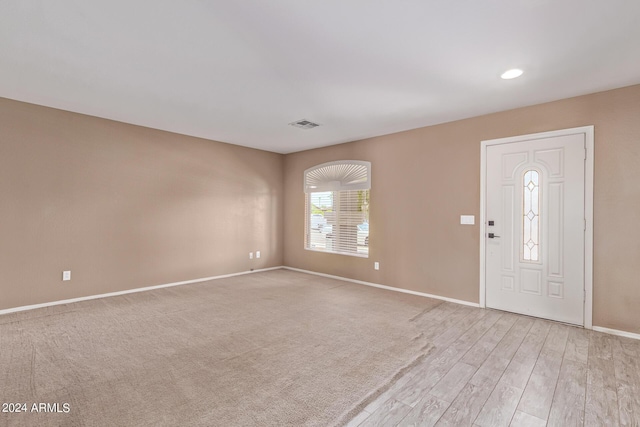 entrance foyer featuring light hardwood / wood-style flooring