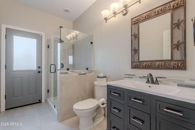 20809 N 17th St, Phoenix, AZ 85024 - bathroom featuring vanity, a shower stall, and tile patterned floors