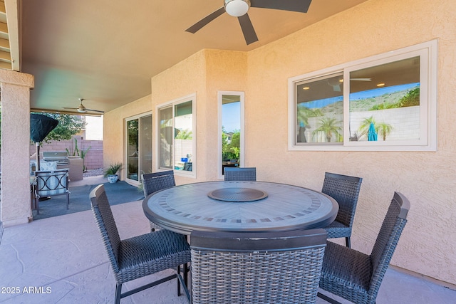 20809 N 17th St, Phoenix, AZ 85024 - view of patio / terrace featuring ceiling fan and outdoor dining area