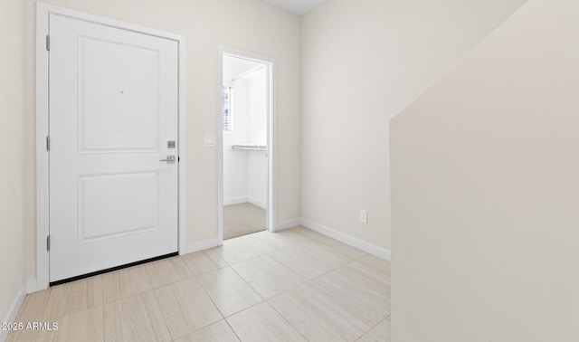 entryway with baseboards