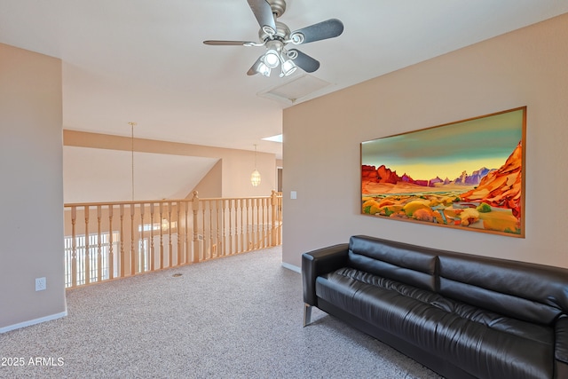 20277 N 68th Dr, Glendale, AZ 85308 - living area featuring a ceiling fan and carpet flooring