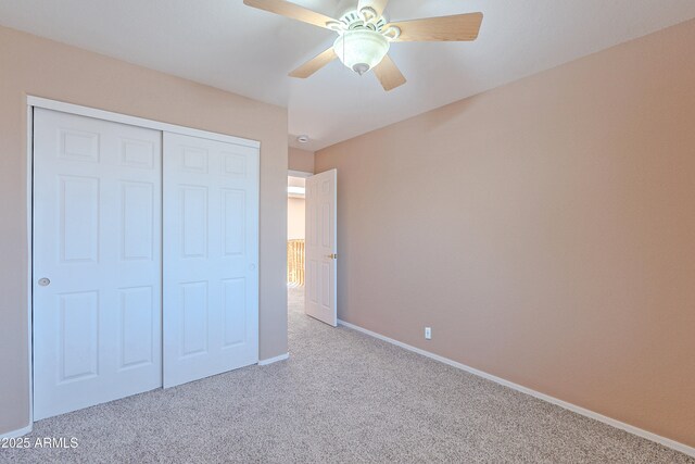20277 N 68th Dr, Glendale, AZ 85308 - unfurnished bedroom with carpet, a closet, and ceiling fan