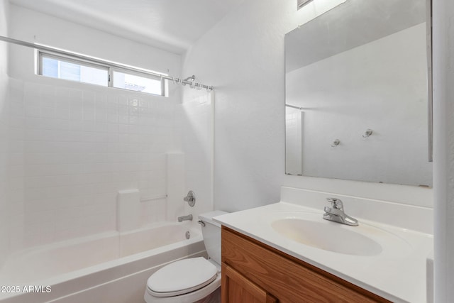 1669 E Santa Fiore St, San Tan Valley, AZ 85140 - full bathroom featuring toilet, vanity, and bathtub / shower combination