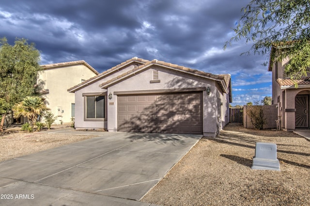 view of front of house featuring a garage