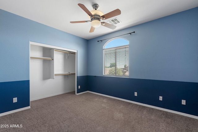 2036 E Carob Dr, Chandler, AZ 85286 - unfurnished bedroom with carpet flooring, a closet, a ceiling fan, and baseboards