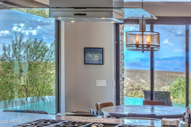 view of unfurnished dining area