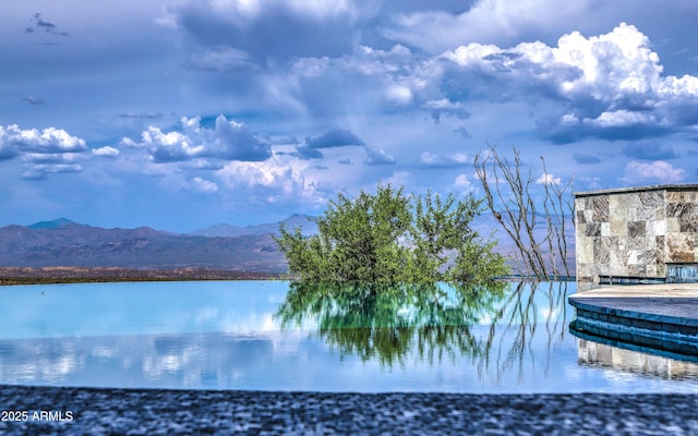 view of water feature featuring a mountain view