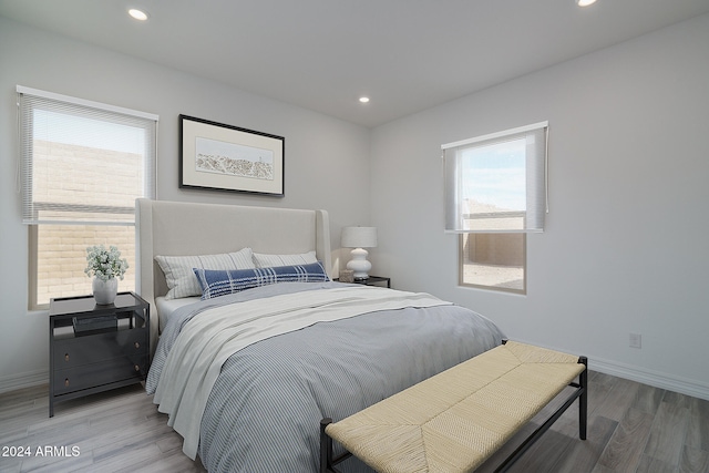 bedroom featuring wood-type flooring