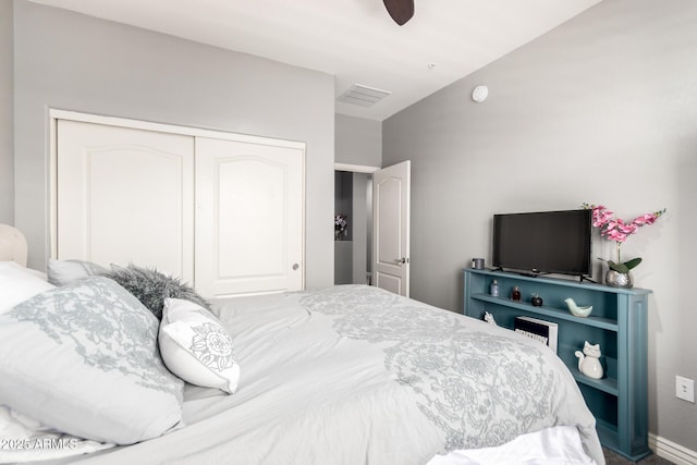2425 W Bronco Butte Trl Unit 2028, Phoenix, AZ 85085 - bedroom featuring a closet and a ceiling fan