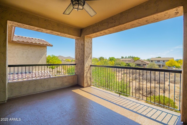 2425 W Bronco Butte Trl Unit 2028, Phoenix, AZ 85085 - balcony with ceiling fan and a residential view