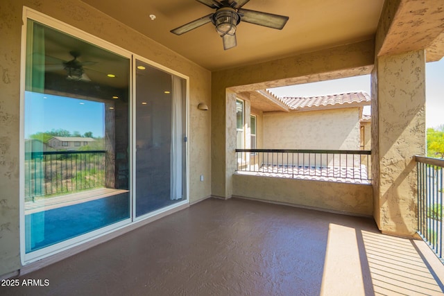 2425 W Bronco Butte Trl Unit 2028, Phoenix, AZ 85085 - balcony with a ceiling fan