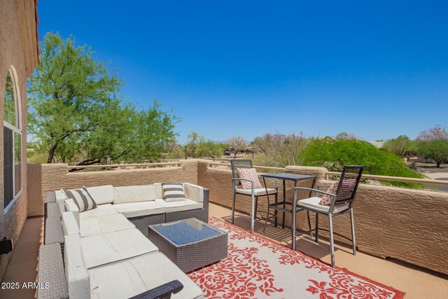 view of patio with outdoor lounge area