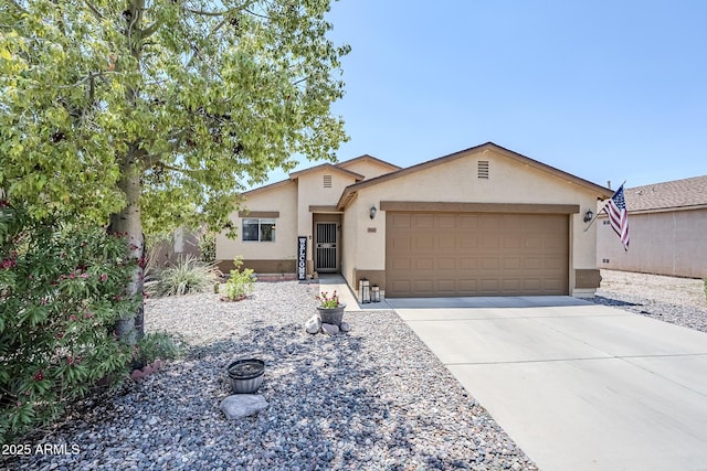 941 E Desert Moon Trl, San Tan Valley, AZ 85143 - ranch-style home with stucco siding, a garage, and driveway