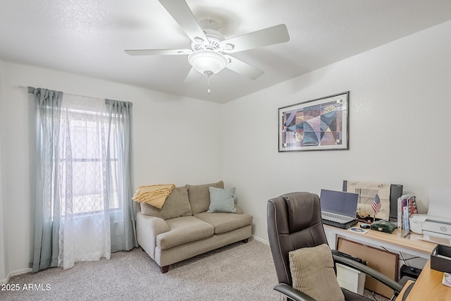 941 E Desert Moon Trl, San Tan Valley, AZ 85143 - office space with ceiling fan and light carpet