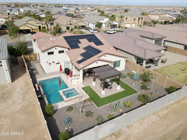 birds eye view of property featuring a residential view