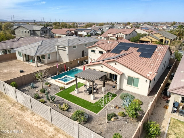 drone / aerial view featuring a residential view