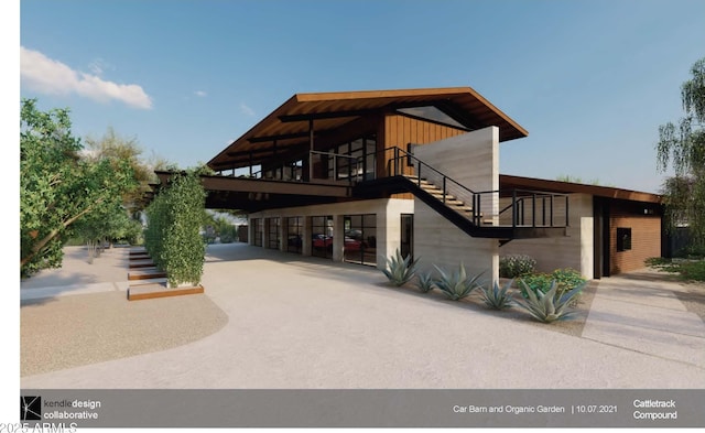 exterior space featuring stairs