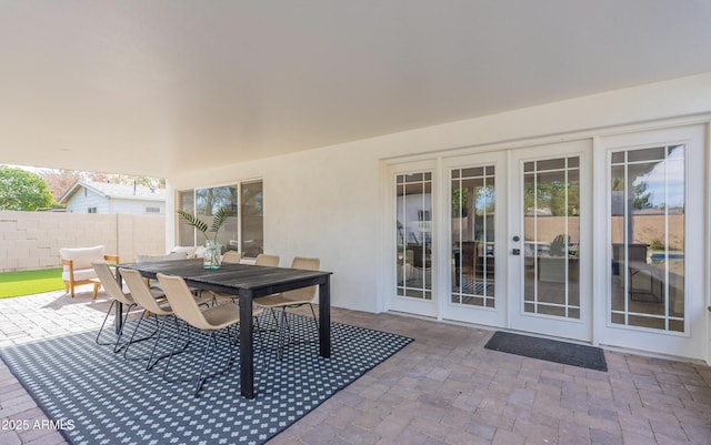 view of patio / terrace with french doors