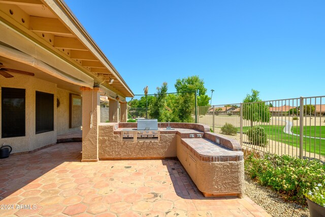 view of patio / terrace with area for grilling