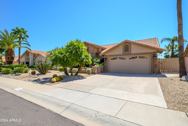 view of front facade with a garage