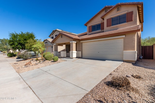 view of front of house featuring a garage