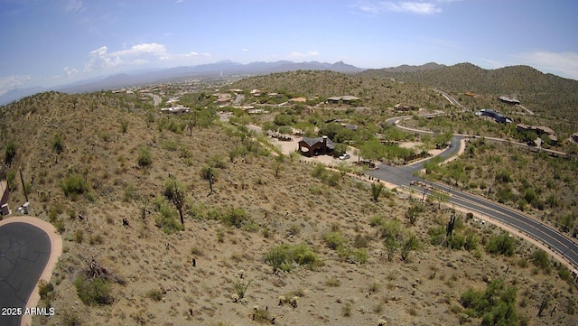 aerial view featuring a mountain view