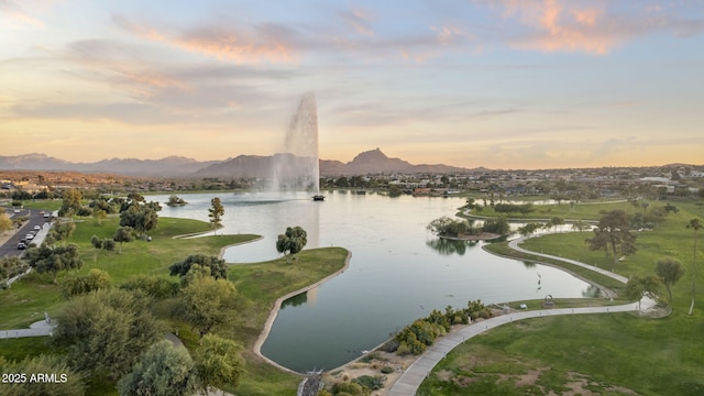 property view of water with a mountain view