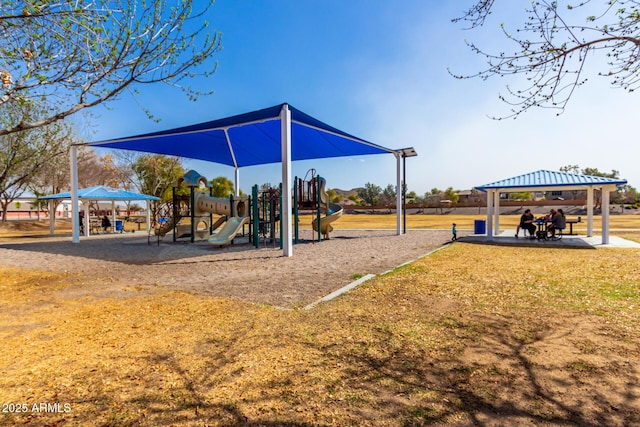 community playground featuring a gazebo