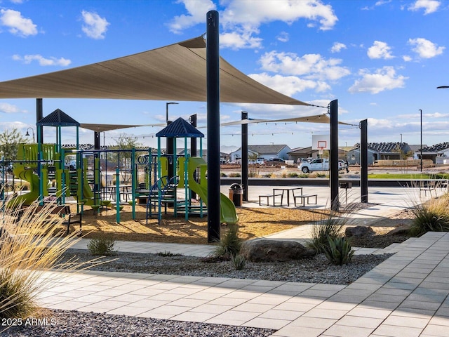 exterior space featuring a playground